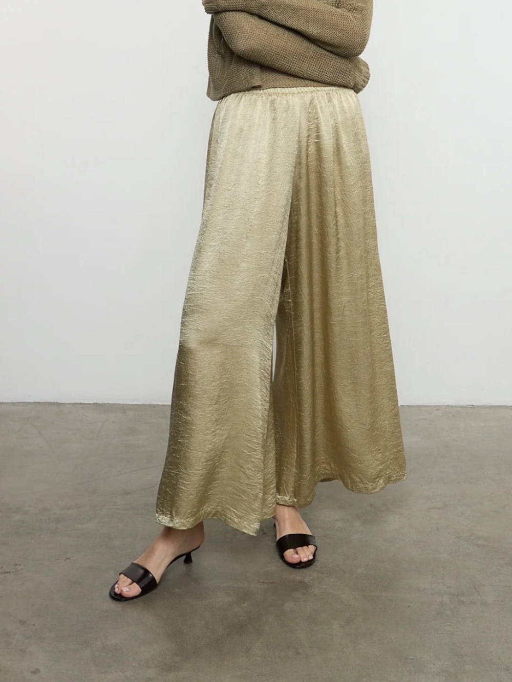 Enza Costa Satin Plazzo Pant